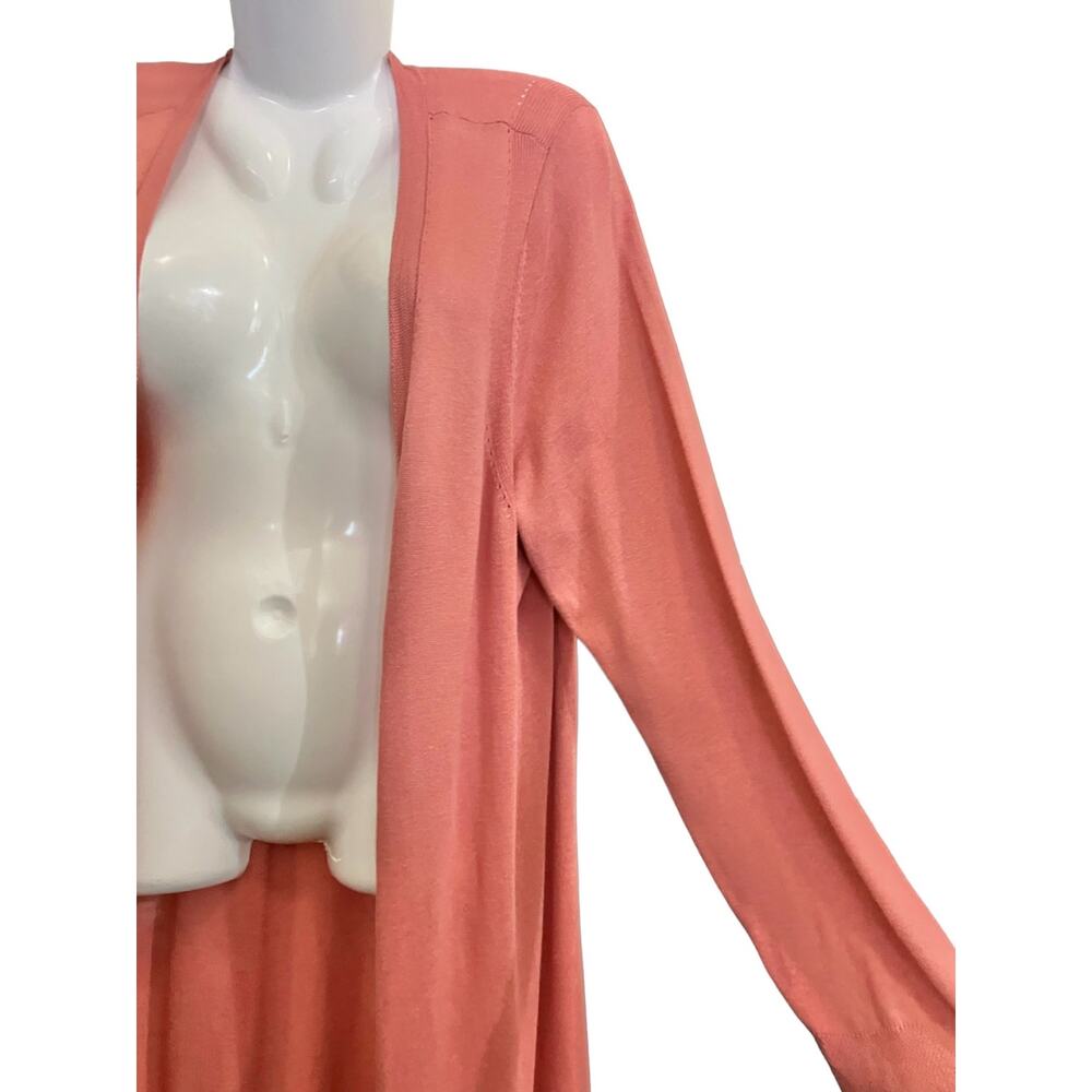 Torrid Women's Coral Orange Open Front Long Sleeve Cardigan Sweater | Size 22/24 - Picture 3 of 11